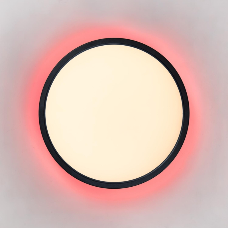 Lucide CASTOR - Flush ceiling light Indoor/Outdoor - Ø 32 cm - LED Dim. - CCT - 1x20W 2700K/6500K - IP44 - Rgb - Opal